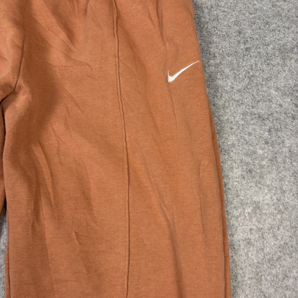 Nike Sportswear Essential Fleece Pants Rust Orange Pin Tuck Joggers Large - Picture 2 of 6
